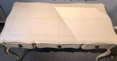 Hollywood Regency Style Parchment Desk Louis XV Style - 3012897