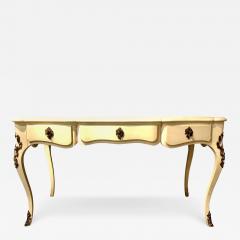 Hollywood Regency Style Parchment Desk Louis XV Style - 3019224