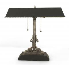 Hollywood Regency Style Pewter and Tole Table Lamp - 1380278