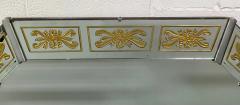 Hollywood Regency Style Venetian Eglomise Gold Bow Ribbon Design Wall Mirror - 3078293