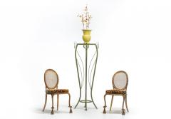 Hollywood Regency Tall Green Pedestals with Curvaceous Roman Urn Silhouette - 4480670