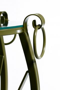 Hollywood Regency Tall Green Pedestals with Curvaceous Roman Urn Silhouette - 4480677