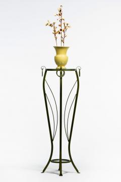 Hollywood Regency Tall Green Pedestals with Curvaceous Roman Urn Silhouette - 4480683