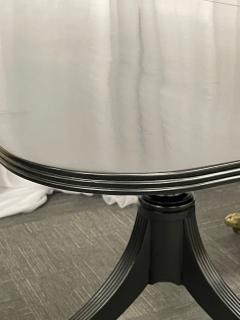 Hollywood Regency Triple Pedestal Ebony Dining Table Maison Jansen - 2598920