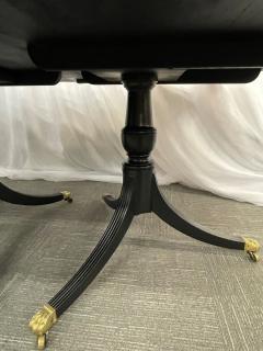 Hollywood Regency Triple Pedestal Ebony Dining Table Maison Jansen - 2598923