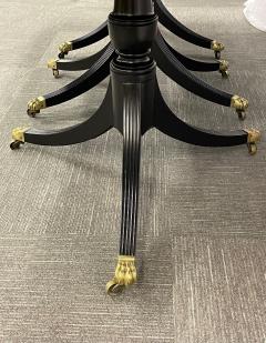 Hollywood Regency Triple Pedestal Ebony Dining Table Maison Jansen - 2598924
