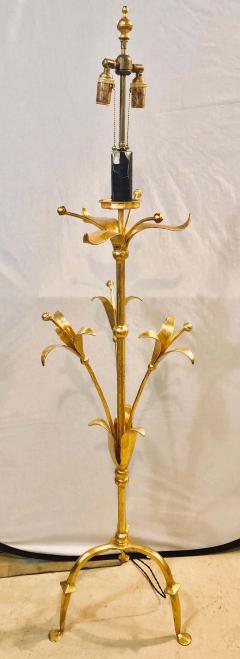 Hollywood Regency Tulip Form Solid Bronze Floor Standing or Tall Lamp - 1265546