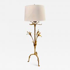 Hollywood Regency Tulip Form Solid Bronze Floor Standing or Tall Lamp - 1266272