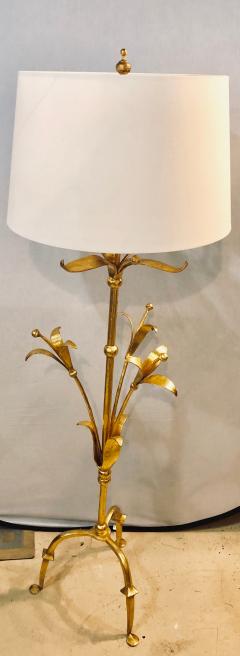 Hollywood Regency Tulip Form Solid Bronze Floor Standing or Tall Lamp - 2936672