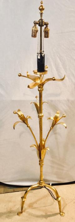 Hollywood Regency Tulip Form Solid Bronze Floor Standing or Tall Lamp - 2936675