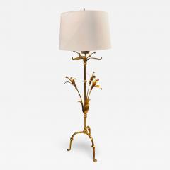 Hollywood Regency Tulip Form Solid Bronze Floor Standing or Tall Lamp - 2940039