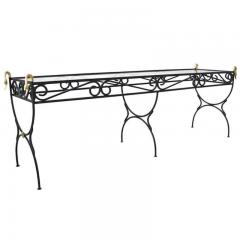 Hollywood Regency Wrought Iron Console Table - 687591