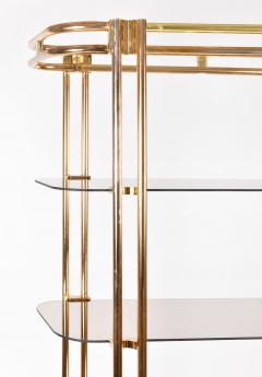 Hollywood Regency brass and glass shelving unit - 1088443