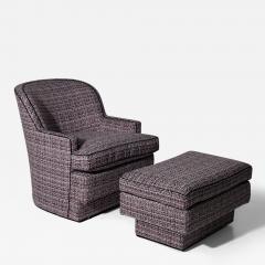 Hollywood Regency style armchair and ottoman set - 3860465