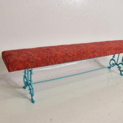 Hollywood Regency with Wrought Iron Base New Upholstery - 949487