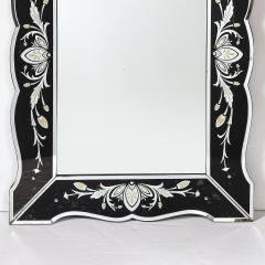Hollywood Shadow Box Mirror in Reverse Etched Beveled Eglomise Detailing - 4653679