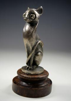 Hood Ornament Mascot Bronze Sculpture of a Cat Paris France 1930 - 3321404