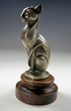Hood Ornament Mascot Bronze Sculpture of a Cat Paris France 1930 - 3321406
