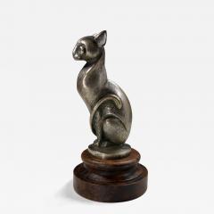 Hood Ornament Mascot Bronze Sculpture of a Cat Paris France 1930 - 3330626