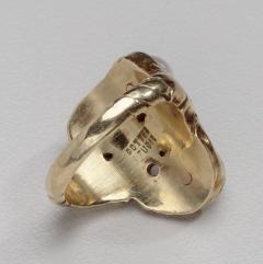 Horace Potter Potter Studios American Arts Crafts 14kt Yellow Gold Ring with pearls by Potter Studios - 2464990