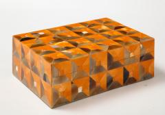 Horn Orange Bone Geometric Box - 2160526