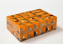 Horn Orange Bone Geometric Box - 2160527