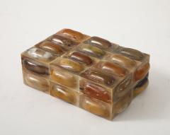 Horn Oval Tiled Keepsake Box - 4296679