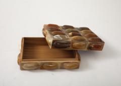 Horn Oval Tiled Keepsake Box - 4296681