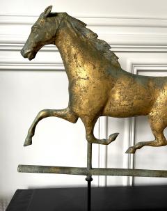 Horse Weathervane with Gilt Surface on Display Stand - 2242227