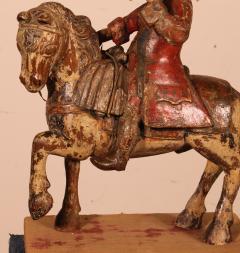 Horseman In Carved Wood 18 Century - 2614893