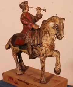 Horseman In Carved Wood 18 Century - 2614897