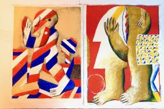 Horst Antes 2 Horst Antes Color Lithographs circa 1968 - 1533869