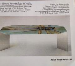 Horst Bruning Horst Br ning SG281 Glass Coffee Table Germany 1972 - 3447655