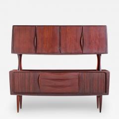 Hos Wulff Hos Wulff Mid Century Danish Teak Tambour Door Credenza and Hutch - 4492696