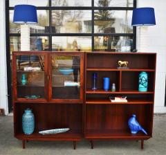 Hot Rosewood Book Case Shelf w Angled Base Conical Legs 1 of 3 - 2512685