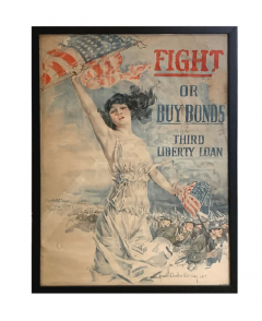 Howard Chandler Christy Fight Or Buy Bonds Third Liberty Loan Vintage WWI Poster by Howard Chandler - 3692471