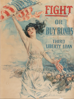 Howard Chandler Christy Fight Or Buy Bonds Third Liberty Loan Vintage WWI Poster by Howard Chandler - 3692489