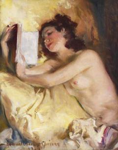 Howard Chandler Christy Reclining Nude by Howard Chandler Christy 20 x 17in - 4405664