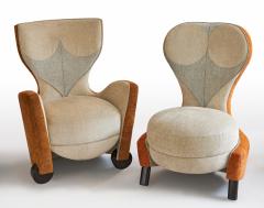 Hubert Le Gall Pair of Merlin Merlotte Chair Hubert LE GALL - 2819577