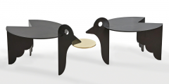Hubert Le Gall Pica Pica dOr Pair of Pedestal Tables 2016 - 3257739