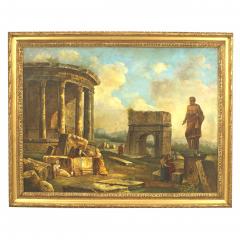 Hubert Robert Italian Neo Classic Landscape of Ancient Ruins - 4634743