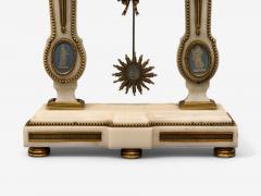 Hubert Sarton Style Louis XVI Porcelain Bronze Marble Mantle Clock 19th C  - 4096449