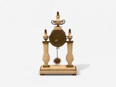 Hubert Sarton Style Louis XVI Porcelain Bronze Marble Mantle Clock 19th C  - 4096453