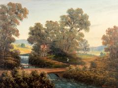 Hudson River School Painting Oil on Canvas 20th century - 2766292