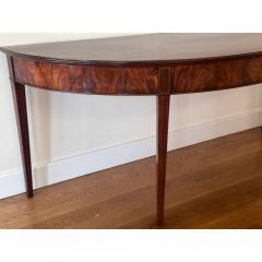 Huge Antique George III Mahogany Demilune Entryway Console Table - 3791937