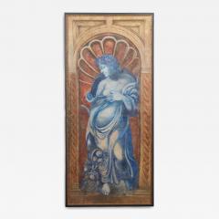 Huge Antique Neoclassical Roman Portrait Oil Painting - 4682306