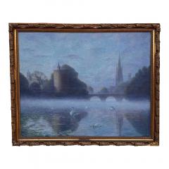 Huge Antique Omer Coppens French Seascape Oil Painting - 3909586