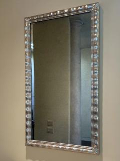 Huge Art Deco Style Jerry Solomon Silver Giltwood Mirror 1 of 2 - 3920006