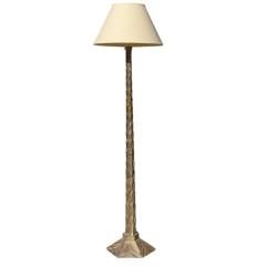 Huge Art Deco White Gold Giltwood Floor Lamp 1 of 2 - 4463067