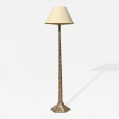 Huge Art Deco White Gold Giltwood Floor Lamp 1 of 2 - 4464185